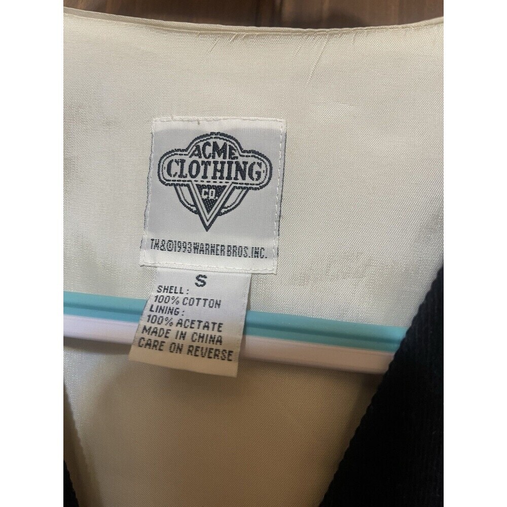 VTG Looney Tunes Tweety And Sylvester Bird Watcher Vest Acme Clothing Co. Small - Picture 2 of 5